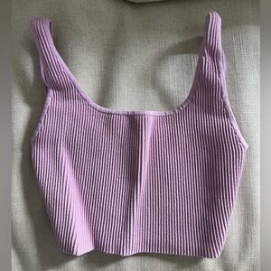 Aritzia Sculpt Knit Cropped Ribbed Tank Top